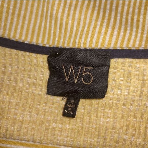 ANTHRO |W5| YELLOW & WHITE STRIPED TOP - Picture 5 of 5